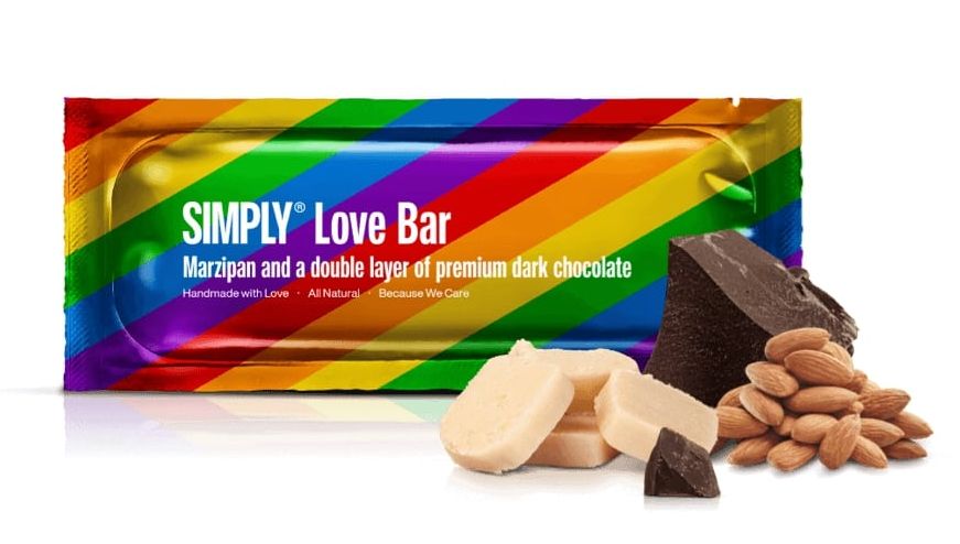 Simply Chocolate Love Marzipan Bar